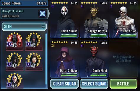 darth nihilus swgoh|Character Strategy.